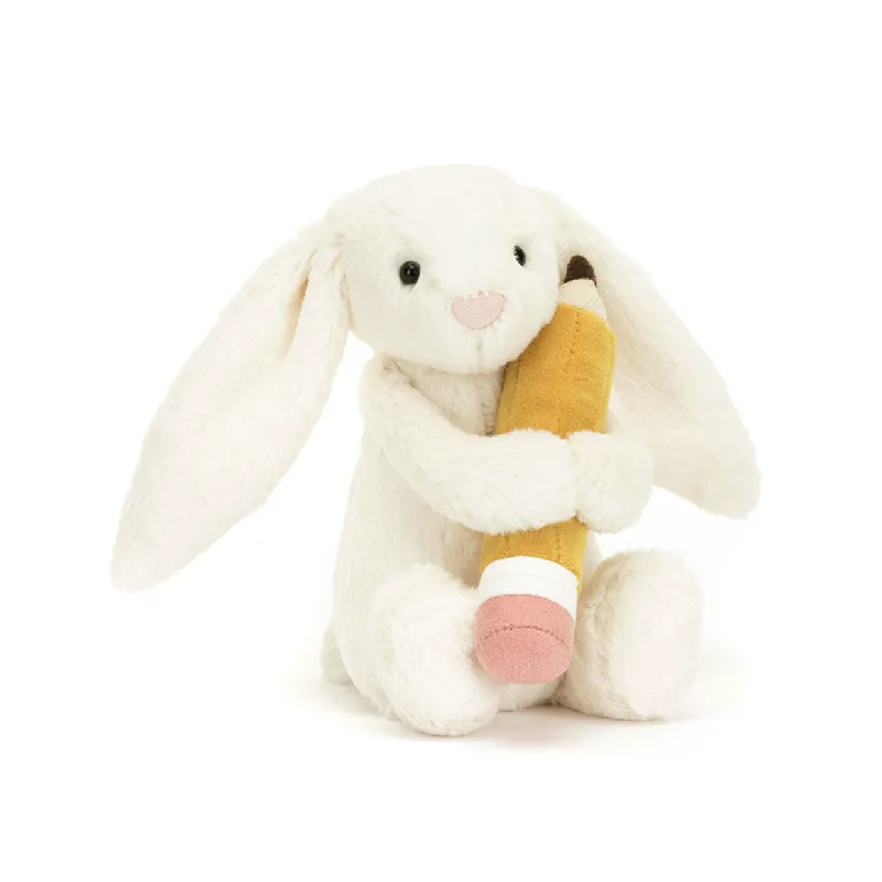 Adorable and snuggly Jellycat toysBashful Bunny with Pencil By Jellycat