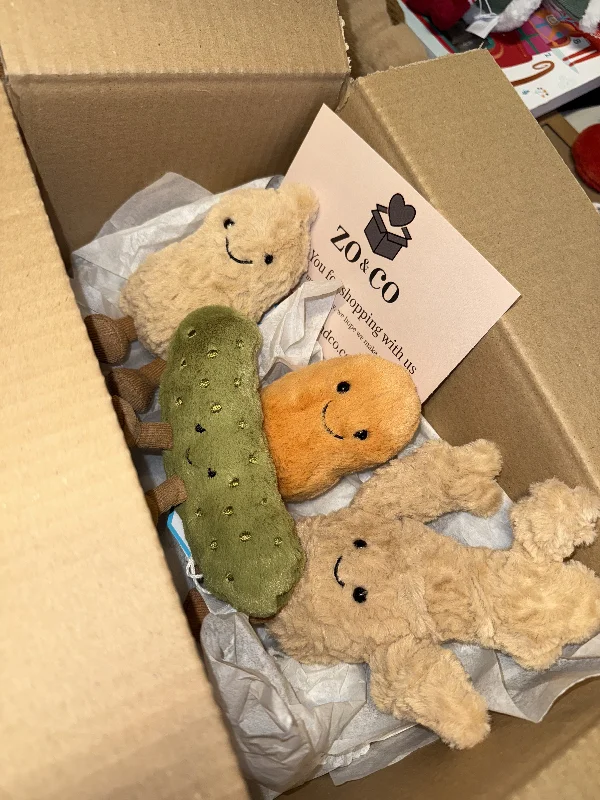 Adorable and plush Jellycat emotional support friendsFamous Four Jellycat Box