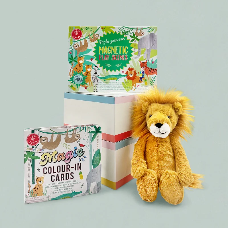 Adorable and plush Jellycat emotional support friendsFloss & Rock Jungle Activity Play Set with Jellycat Bashful Lion Adorable and plush Jellycat emotional support friendsFloss & Rock Jungle Activity Play Set with Jellycat Bashful Lion