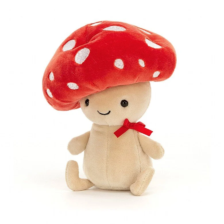 Sweet and endearing Jellycat stuffiesFun-Guy Robbie Red Mushroom