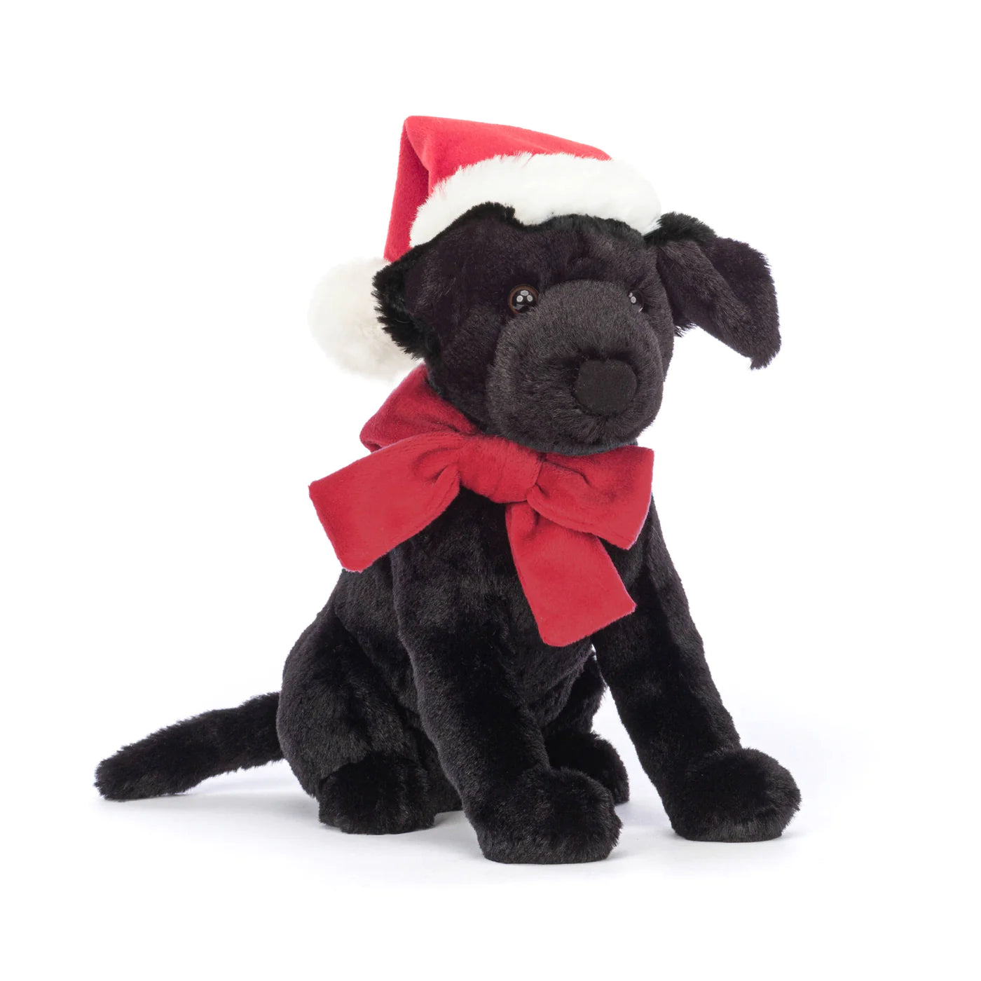 Cozy and gentle Jellycat attention to detailWinter Warmer Pippa Black Lab