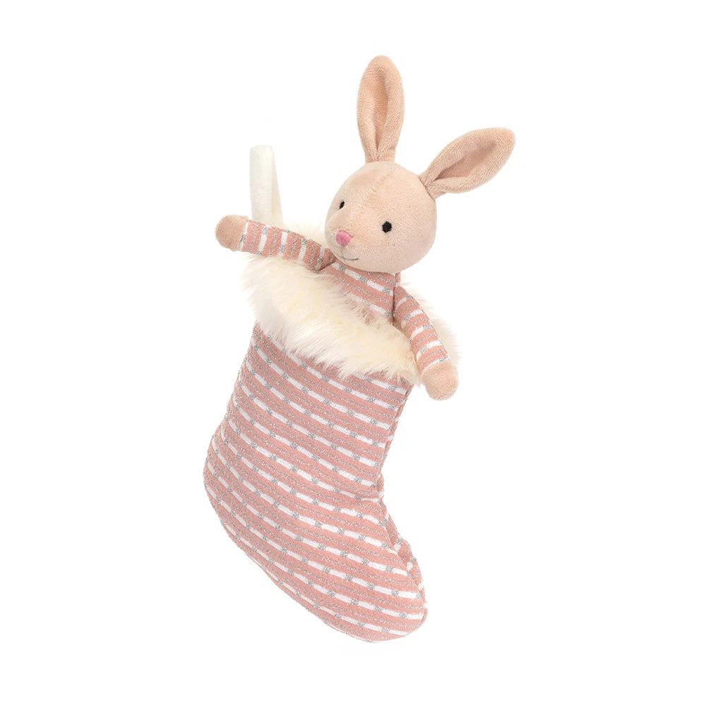 Soft and charming Jellycat designsShimmer Stocking Bunny