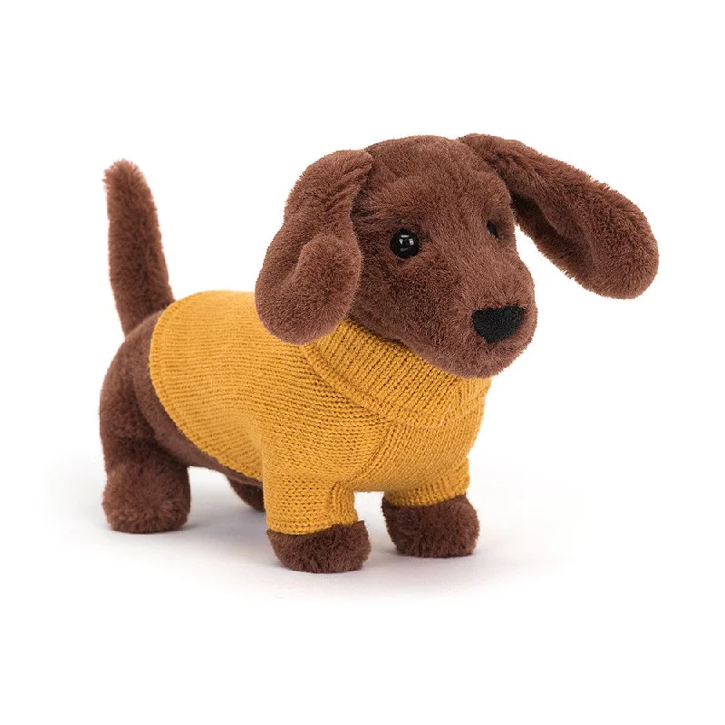 Cuddly and delightful Jellycat naptime buddiesSweater Sausage Dog