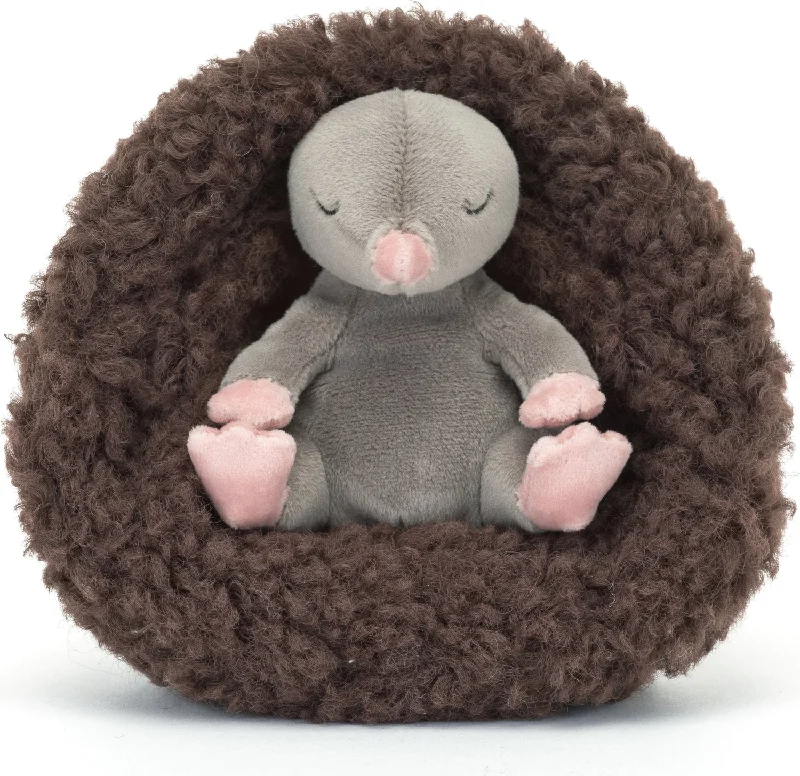 Cozy and gentle Jellycat attention to detailHibernating Mole