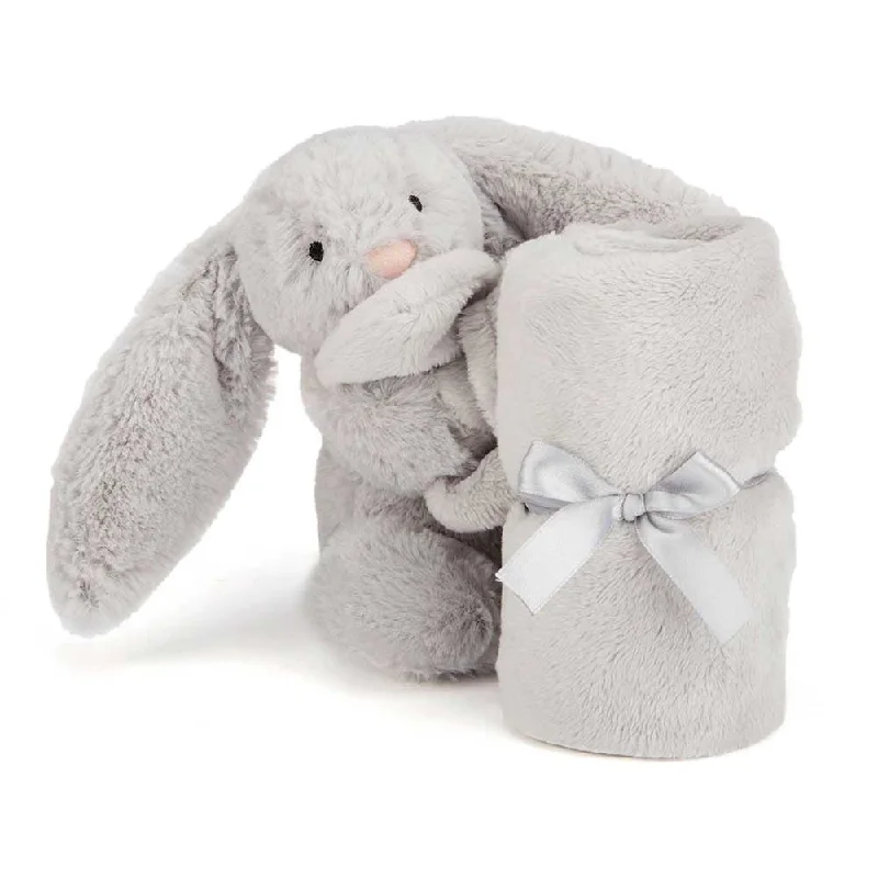 Cuddly and snuggly Jellycat snuggle partnersBashful Grey Bunny Soother