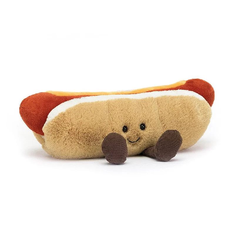 Huggable and charming Jellycat beloved by all ages.JellyCat Amuseable Hot Dog Plush