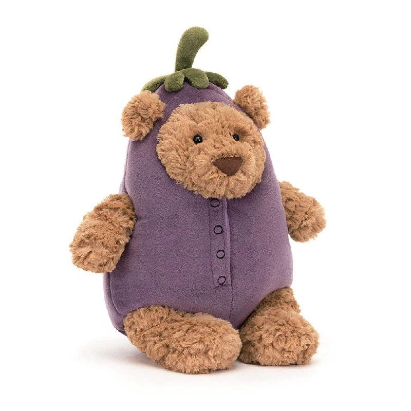 Soft and cozy Jellycat high-quality craftsmanshipJellyCat Bartholomew Bear Eggplant Plush Soft and cozy Jellycat high-quality craftsmanshipJellyCat Bartholomew Bear Eggplant Plush