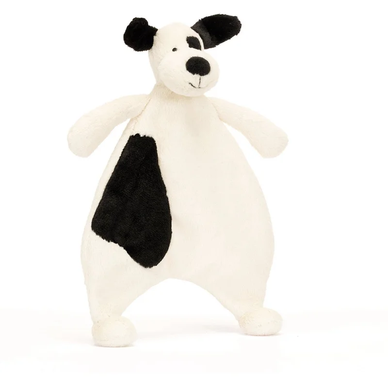 Adorable and snuggly Jellycat toysJellycat Bashful Black & Cream Hvalp Nusseklud