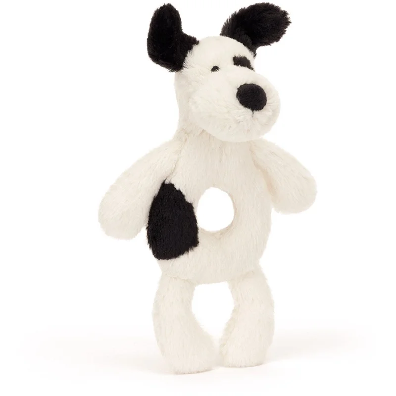 Cuddly and delightful Jellycat naptime buddiesJellycat Bashful Black & Cream Hvalp Ring Rangle