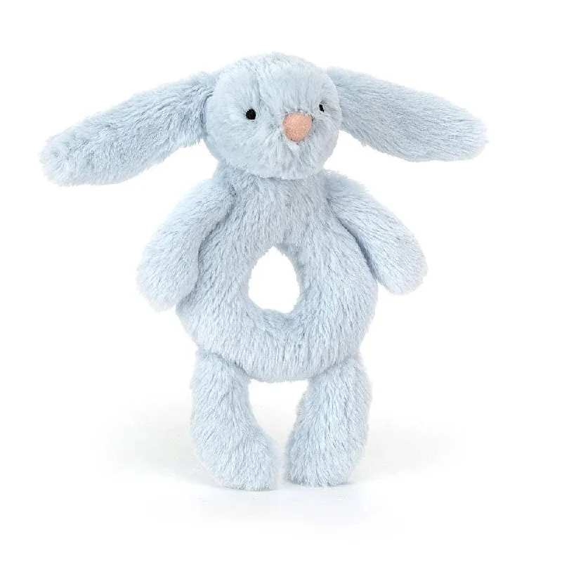 Plush and comforting Jellycat figuresJellyCat Bashful Blue Bunny Ring Rattle
