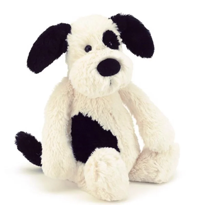 Cuddly and snuggly Jellycat snuggle partnersJellycat Bashful Hundehvalp Black/Cream 31cm Cuddly and snuggly Jellycat snuggle partnersJellycat Bashful Hundehvalp Black/Cream 31cm