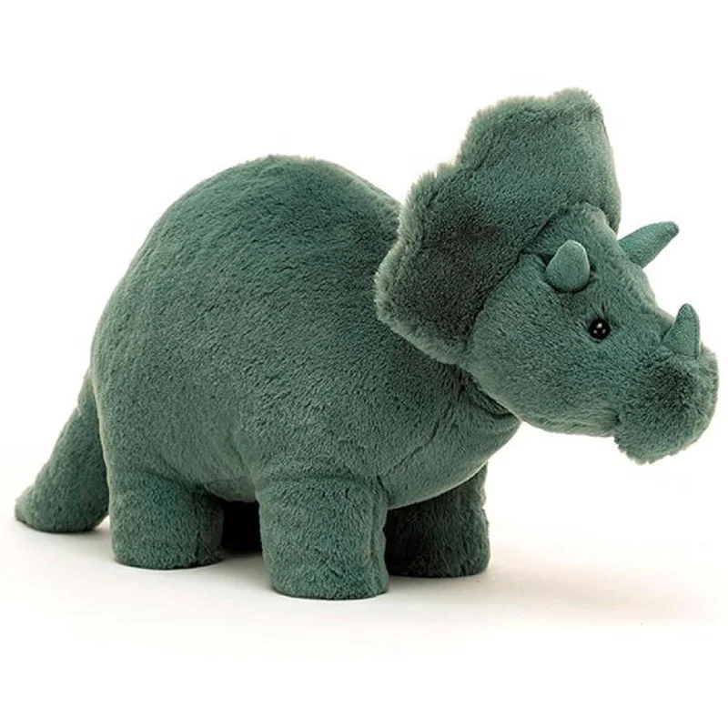 Huggable and charming Jellycat beloved by all ages.Jellycat Fossilly Triceratops 38 cm