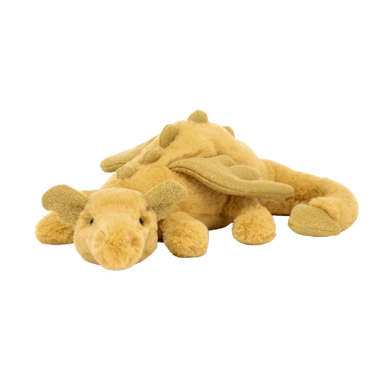 Fluffy and comforting Jellycat superior materialsGolden Dragon Soft Toy | Little