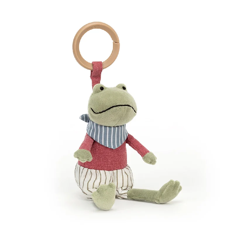 Adorable and snuggly Jellycat toysJellycat London Little Rambler Frog Rattle (Retired Design 2022) Adorable and snuggly Jellycat toysJellycat London Little Rambler Frog Rattle (Retired Design 2022)