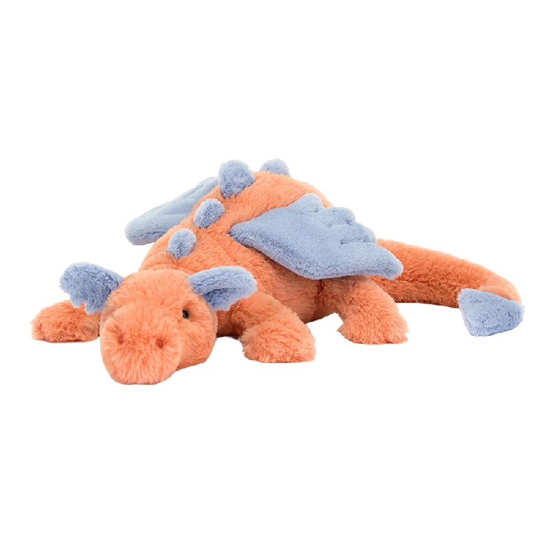 Cuddly and endearing Jellycat timeless appealPersimmon Dragon Soft Toy | Large