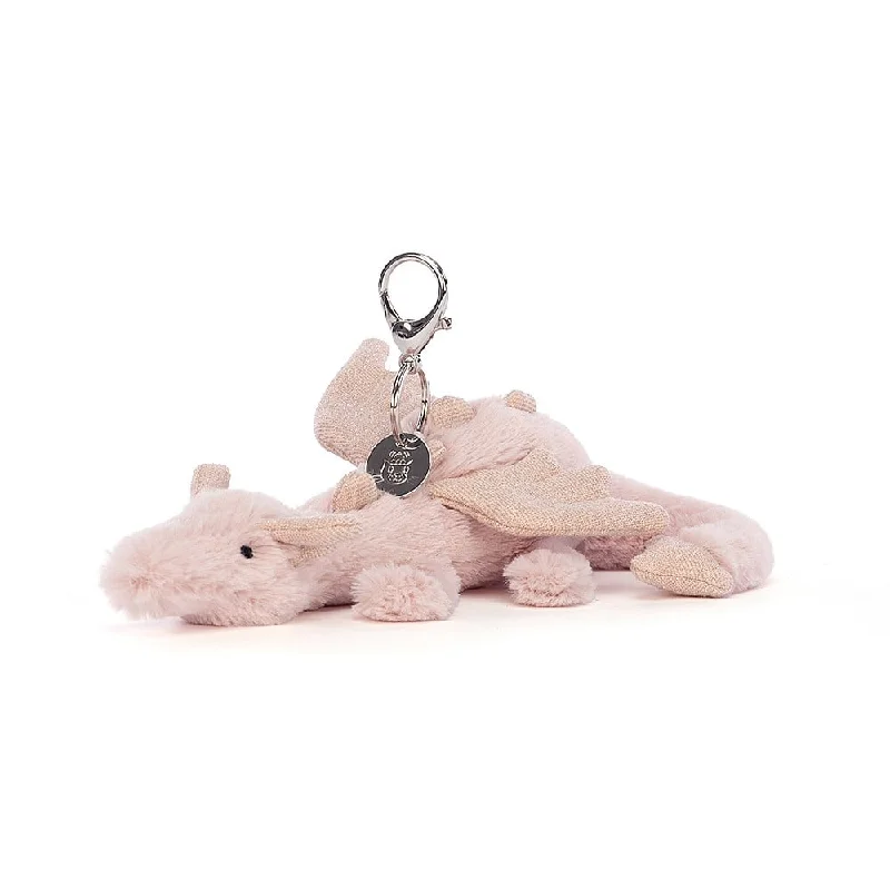 Soft and endearing Jellycat plushiesJELLYCAT ROSE DRAGON BAG CHARM PINK & GLITTER 12X8X22 CM Soft and endearing Jellycat plushiesJELLYCAT ROSE DRAGON BAG CHARM PINK & GLITTER 12X8X22 CM