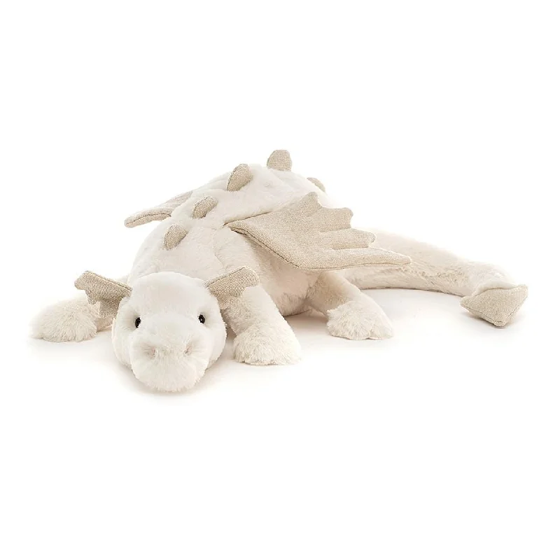 Huggable and charming Jellycat beloved by all ages.JellyCat Snow Dragon Plush