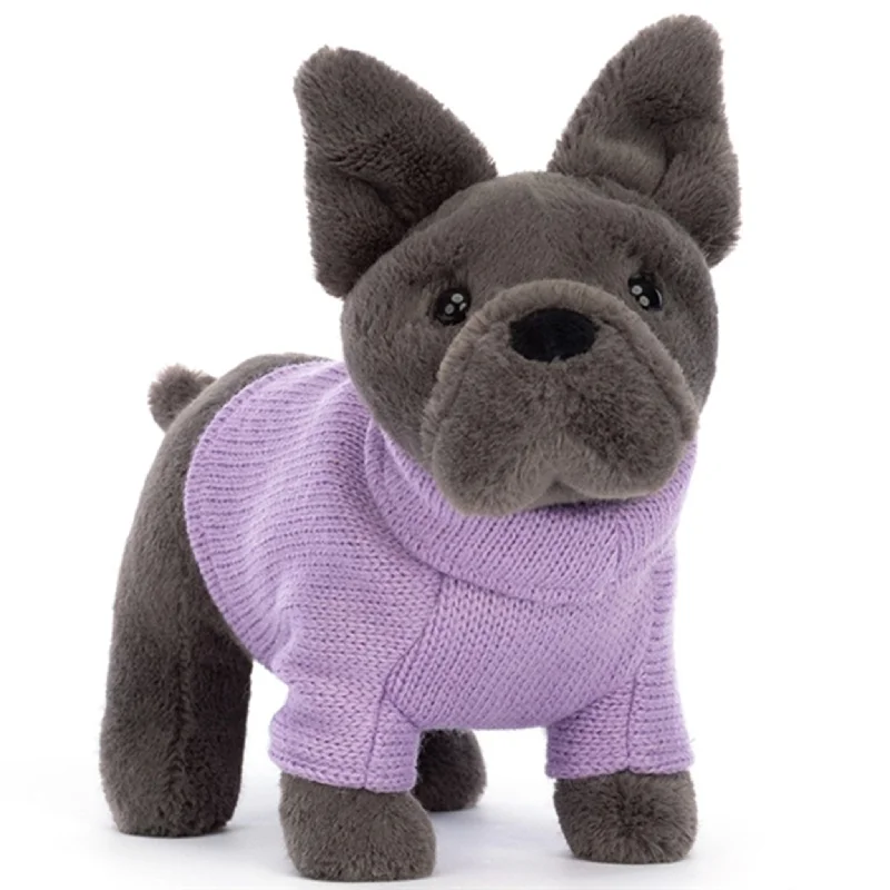 Fluffy and comforting Jellycat superior materialsJellycat Sweater French Bulldog Purple 19 cm Fluffy and comforting Jellycat superior materialsJellycat Sweater French Bulldog Purple 19 cm