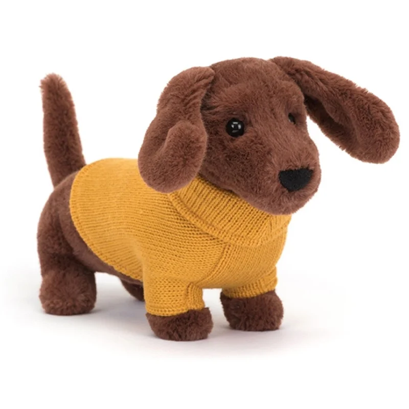 Huggable and sweet Jellycat all-around favoritesJellycat Sweater Sausage Dog Yellow 14 cm Huggable and sweet Jellycat all-around favoritesJellycat Sweater Sausage Dog Yellow 14 cm