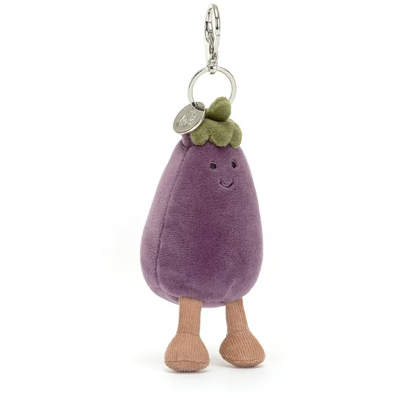 Plush and comforting Jellycat figuresJellycat Vivacious Vegetable Aubergine Bag Charm 12 cm