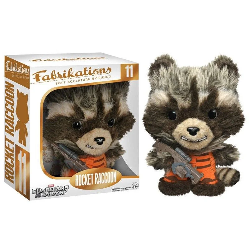 Friendly and approachable plush friendsFriendly and approachable plush friendsFabrikations Soft Sculpture by Funko: Rocket Raccoon Friendly and approachable plush friendsFriendly and approachable plush friendsFabrikations Soft Sculpture by Funko: Rocket Raccoon