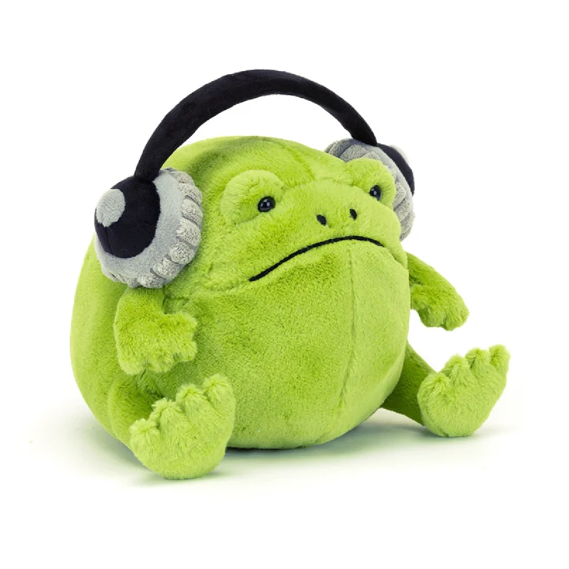 Cuddly and delightful Jellycat naptime buddiesRicky Rain Frog Headphones By Jellycat
