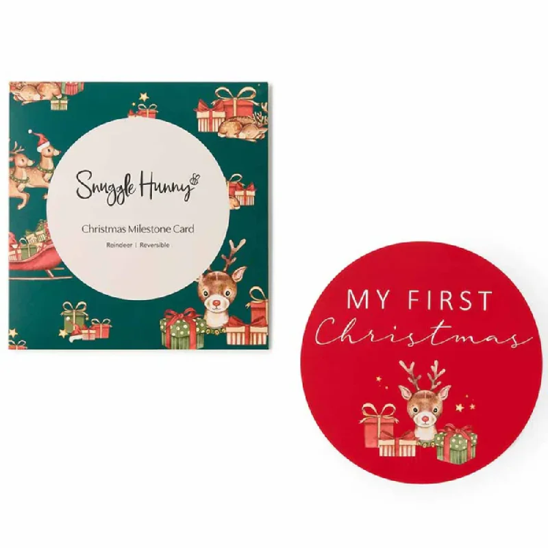 Huggable and cozy plush toysHuggable and cozy plush toysSnuggle Hunny Milestone Cards - Christmas Reindeer Single Card Huggable and cozy plush toysHuggable and cozy plush toysSnuggle Hunny Milestone Cards - Christmas Reindeer Single Card