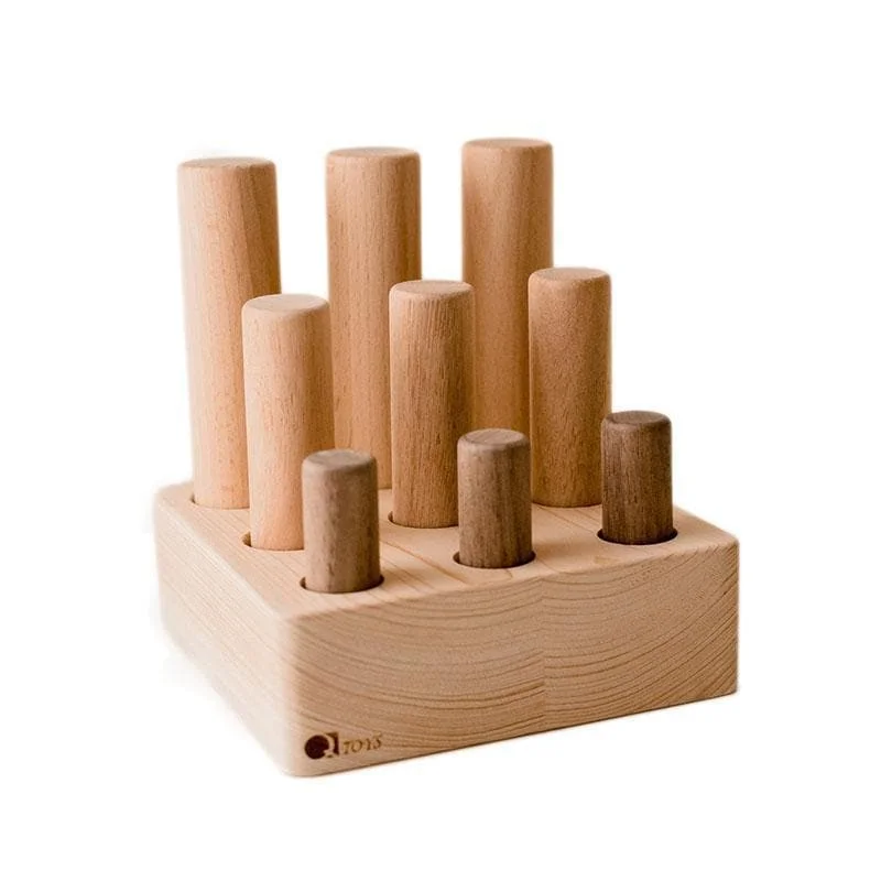 robust and durable wooden toys that are built to last                   9 Pole Puzzle