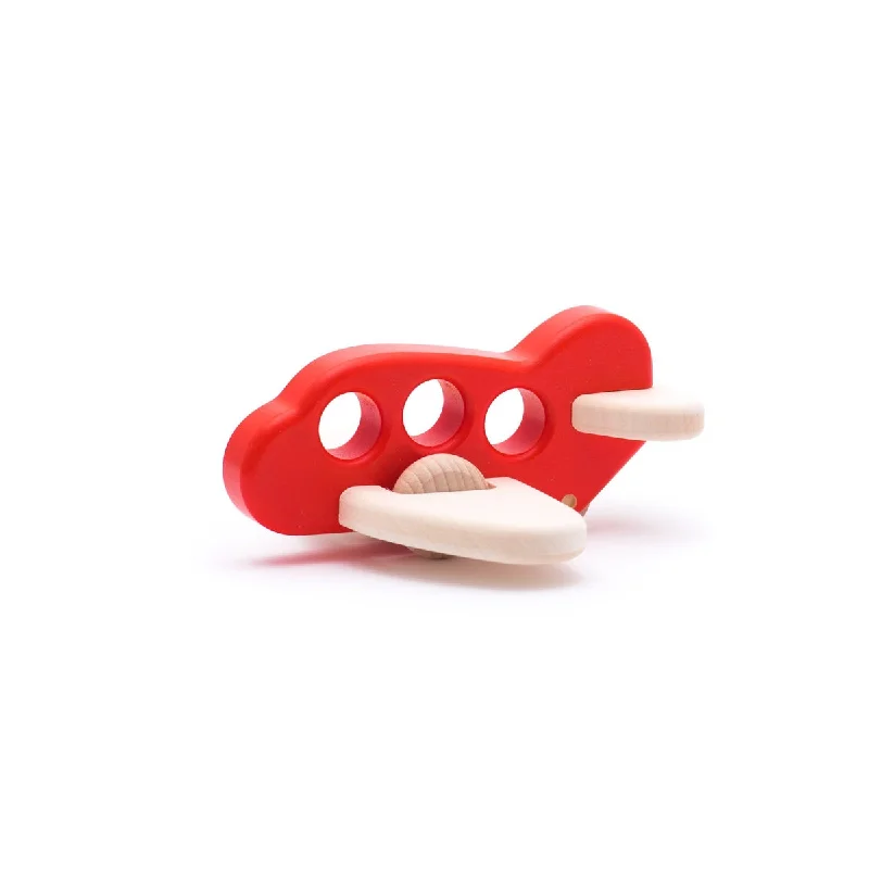 colorful wooden toys for toddlers             Bajo red airplane
