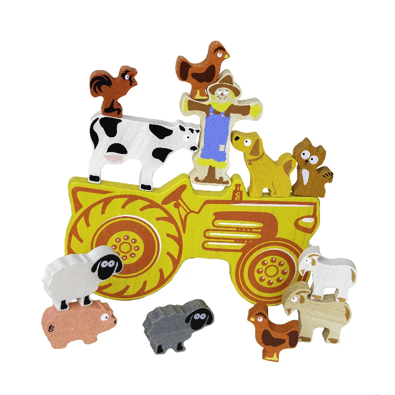 beautifully detailed wooden toys                  BeginAgain Tractor Stacker