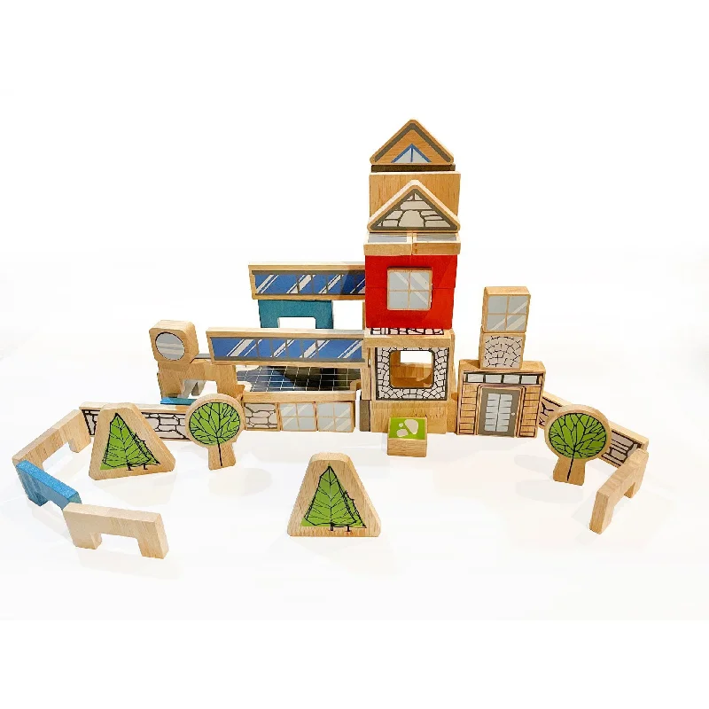 educational wooden toys                   BeginAgain U Build It Architect Set - 48 Pieces
