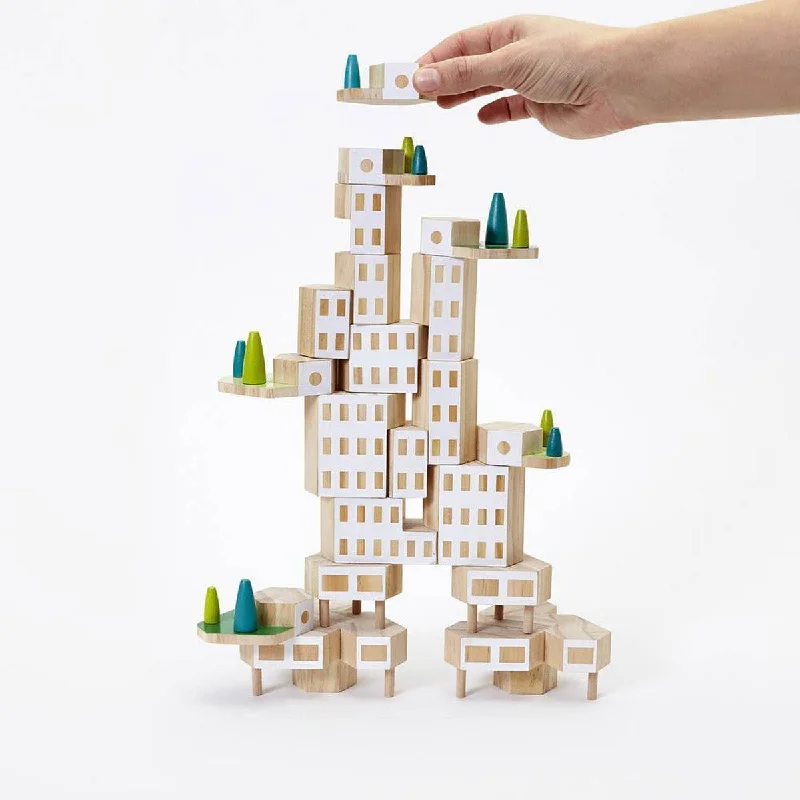 classic wooden toys for kids                Blockitecture garden city mega set