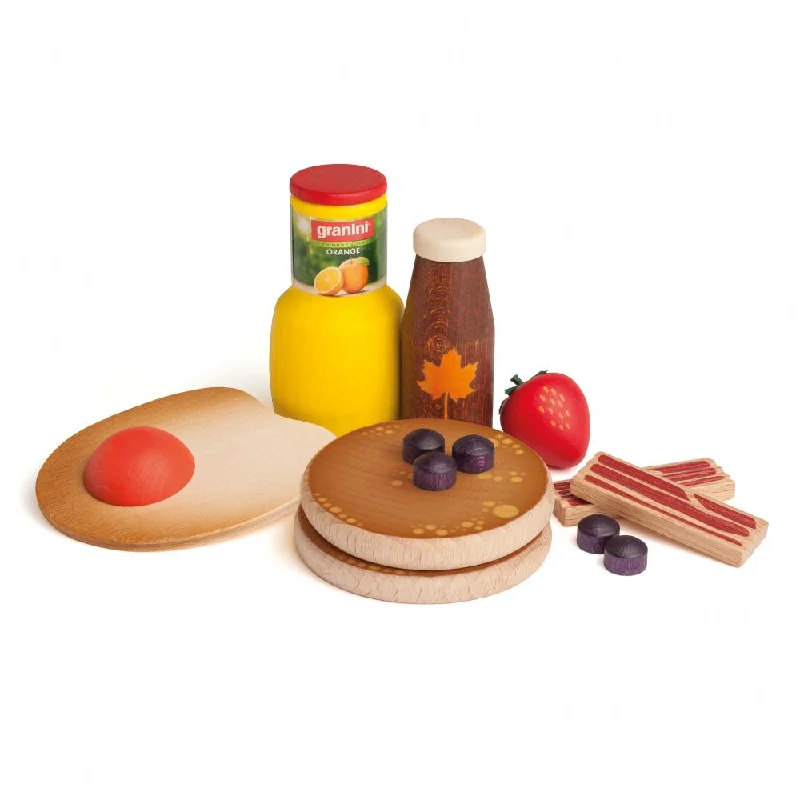 playful wooden toys                  Erzi breakfast assortment