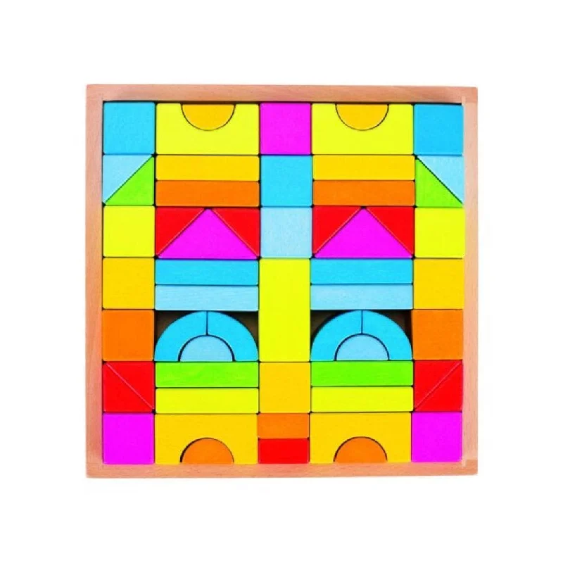 classic wooden toys for kids                Building Blocks Rainbow