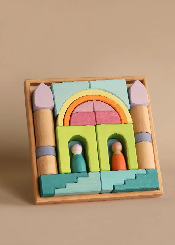 safe and durable wooden toys                   Grimm's Building World Cloud Play Block Set