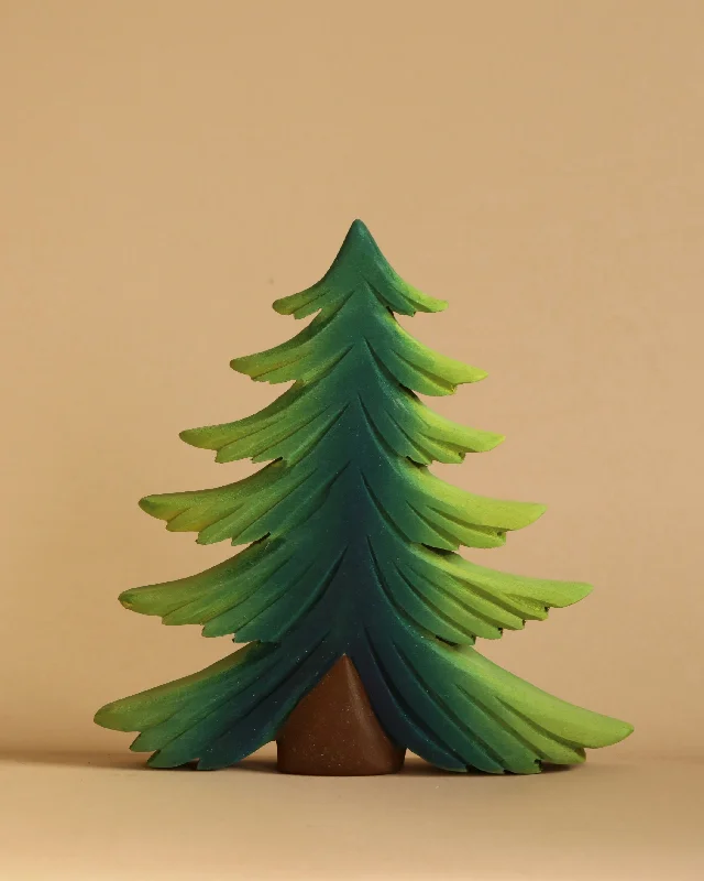naturally finished and non-toxic wooden toys                   Bumbu Large Wooden Fir Tree