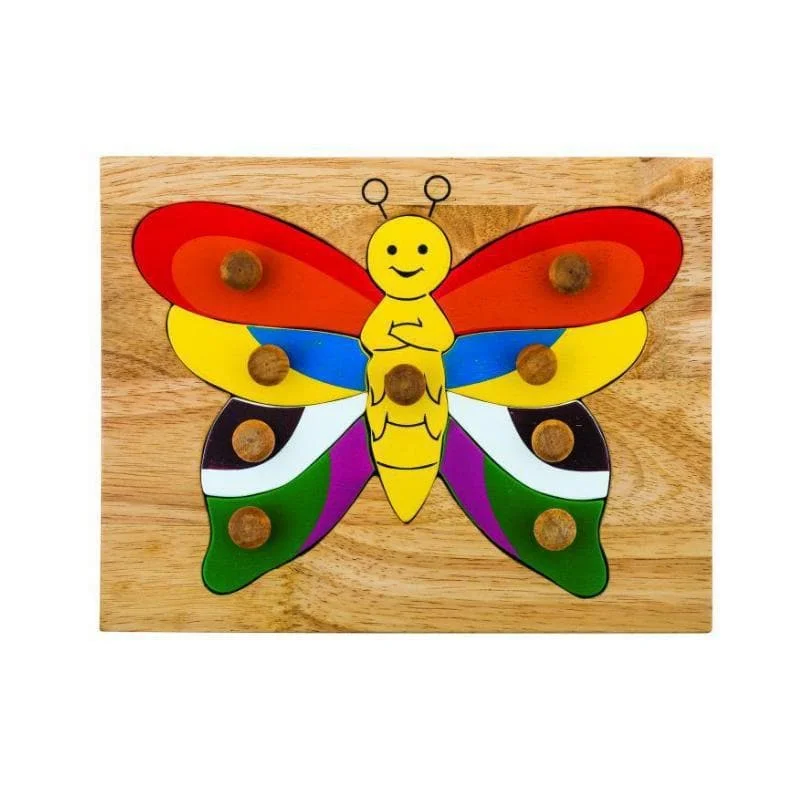 beautifully detailed wooden toys                  Butterfly Knob Puzzle