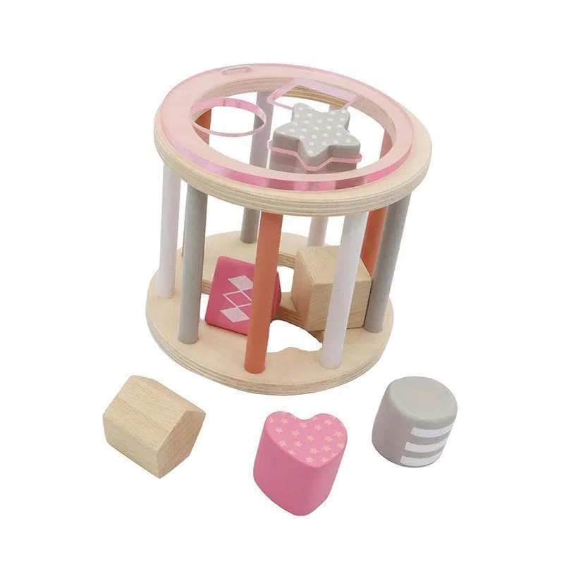 eco-conscious and sustainable wooden toys for children                   Calm and Breezy Rolling Shape Sorter