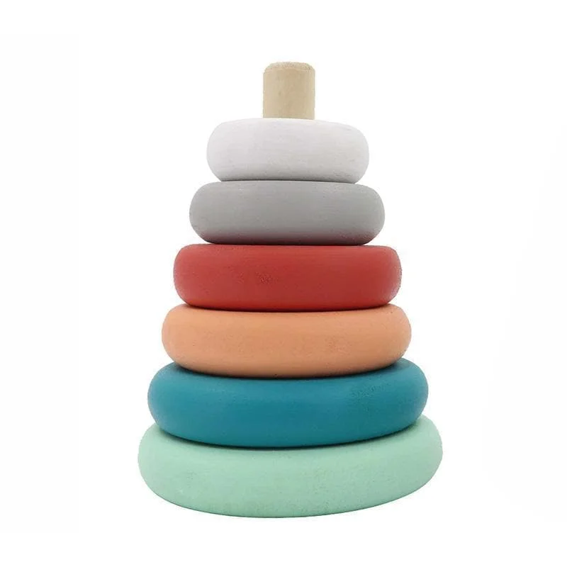 eco-conscious wooden toys that promote sustainability Calm and Breezy Stacking Tower - Maroon eco-conscious wooden toys that promote sustainability Calm and Breezy Stacking Tower - Maroon