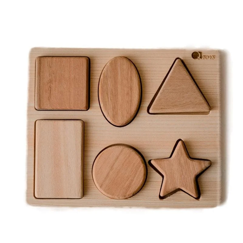 charming wooden toys                   Chunky Shape Puzzle