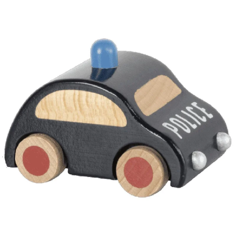 eco-conscious and sustainable wooden toys for children                   Maileg wooden police car
