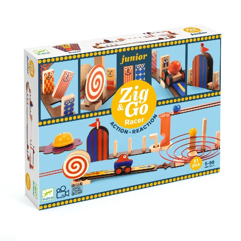 robust and durable wooden toys that withstand the test of time Djeco zig & go junior - racer 51 pcs robust and durable wooden toys that withstand the test of time Djeco zig & go junior - racer 51 pcs