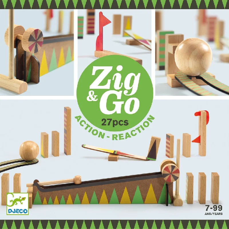 age-appropriate wooden toys                   Djeco zig & go - big ball construction game 27 pce