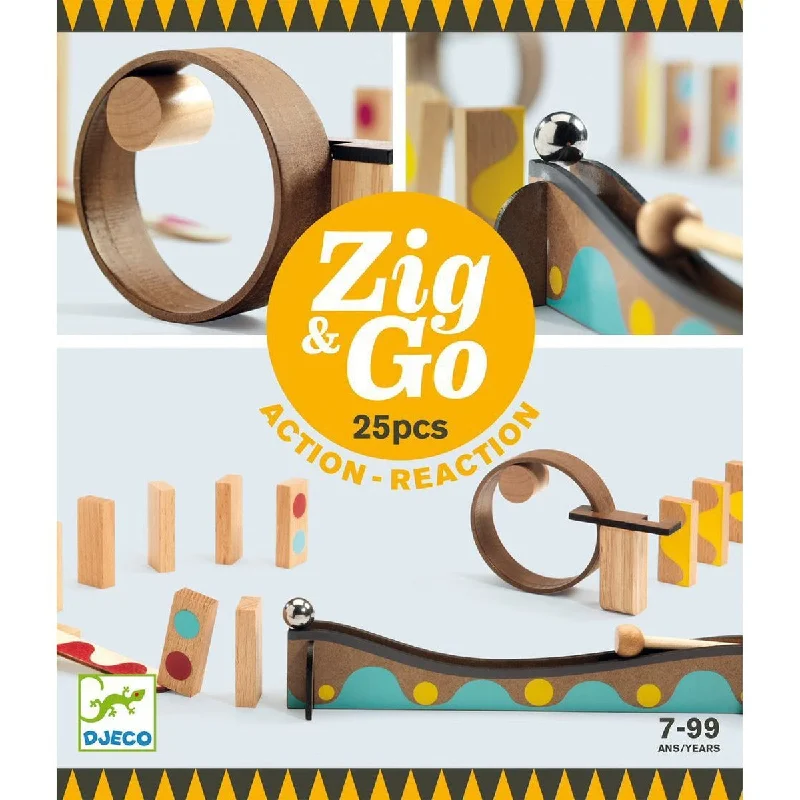 imaginative wooden toys                  Djeco zig & go - dring construction game 25 pcs