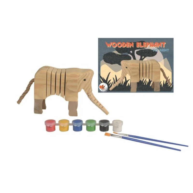 sturdy construction wooden toys                   Egmont Toys Wooden Elephant To Paint