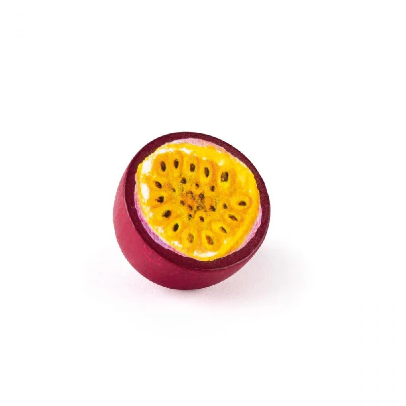 detailed and intricate wooden toys                   Erzi passion fruit half