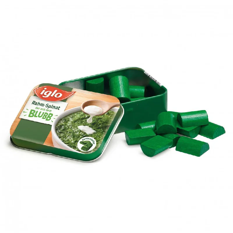 eco-friendly wooden toys                   Erzi Spinach Iglo In A Tin