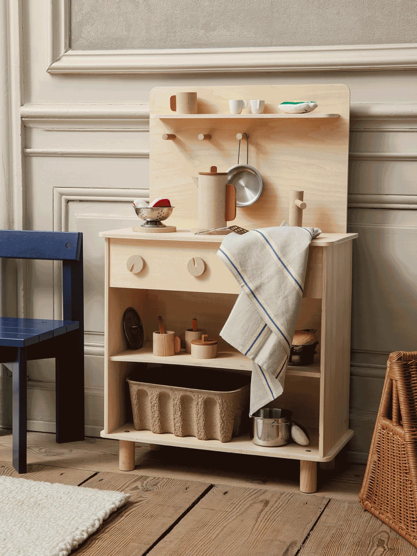 safe and non-toxic wooden toys for babies                   Ferm Living Toro Play Kitchen