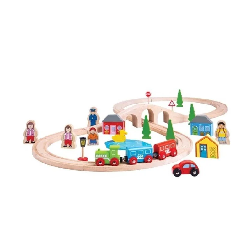 delightful wooden toys for children                   Figure of Eight Train Set