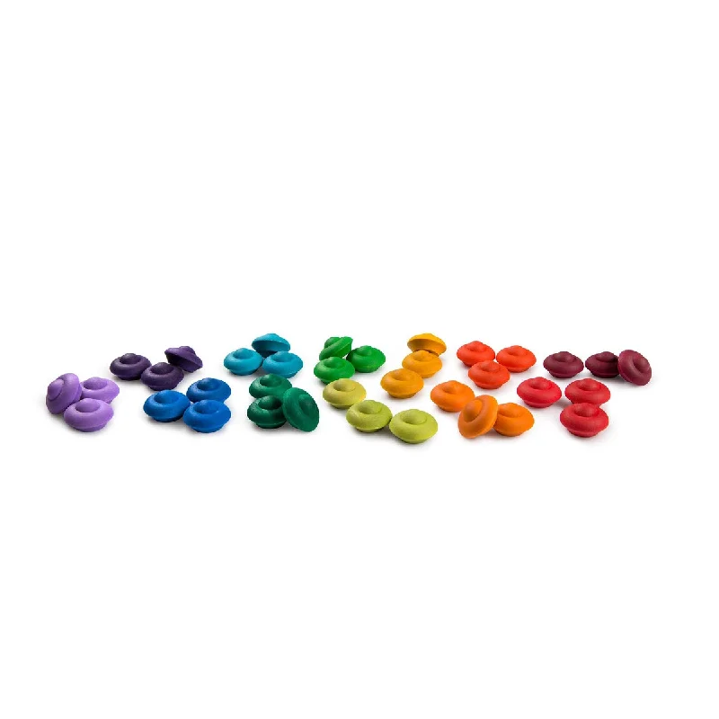 eco-conscious wooden toys                 Grapat mandala rainbow flowers 36pcs